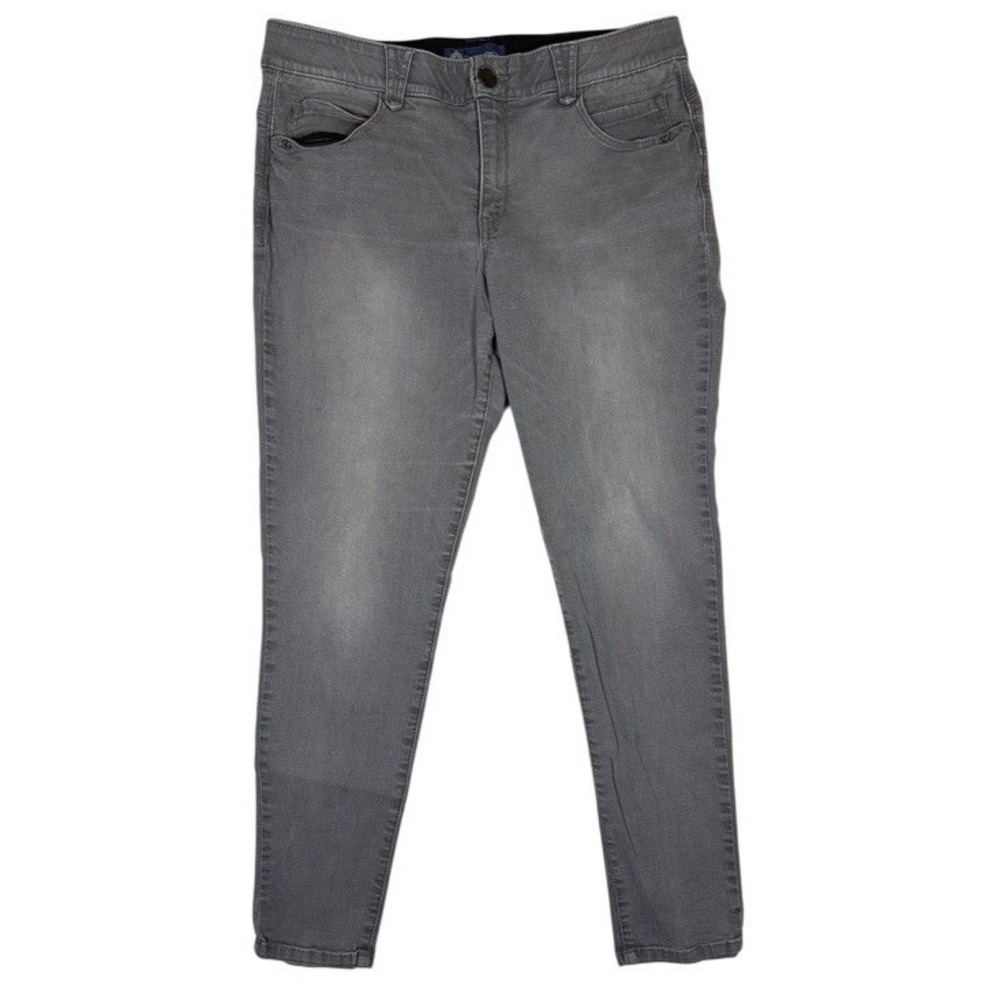 Democracy Pants Womens 14 Ab"solution Skinny Grey‎ Stretch B1105MOZE